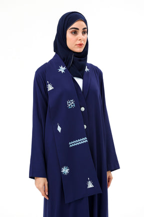 Shawl Abaya with Al-Qatt Al-Asiri