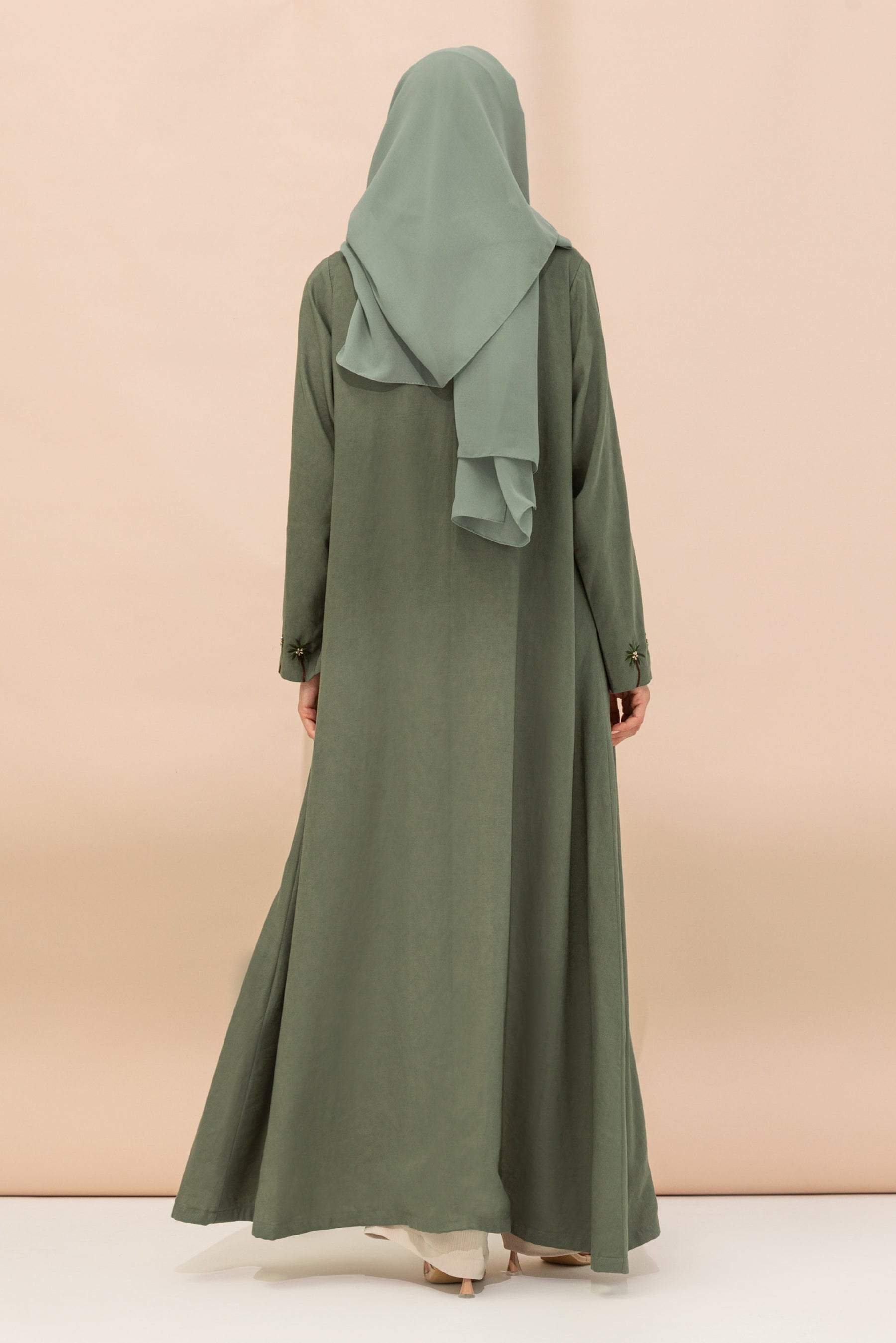 Green Abaya with Date Palm