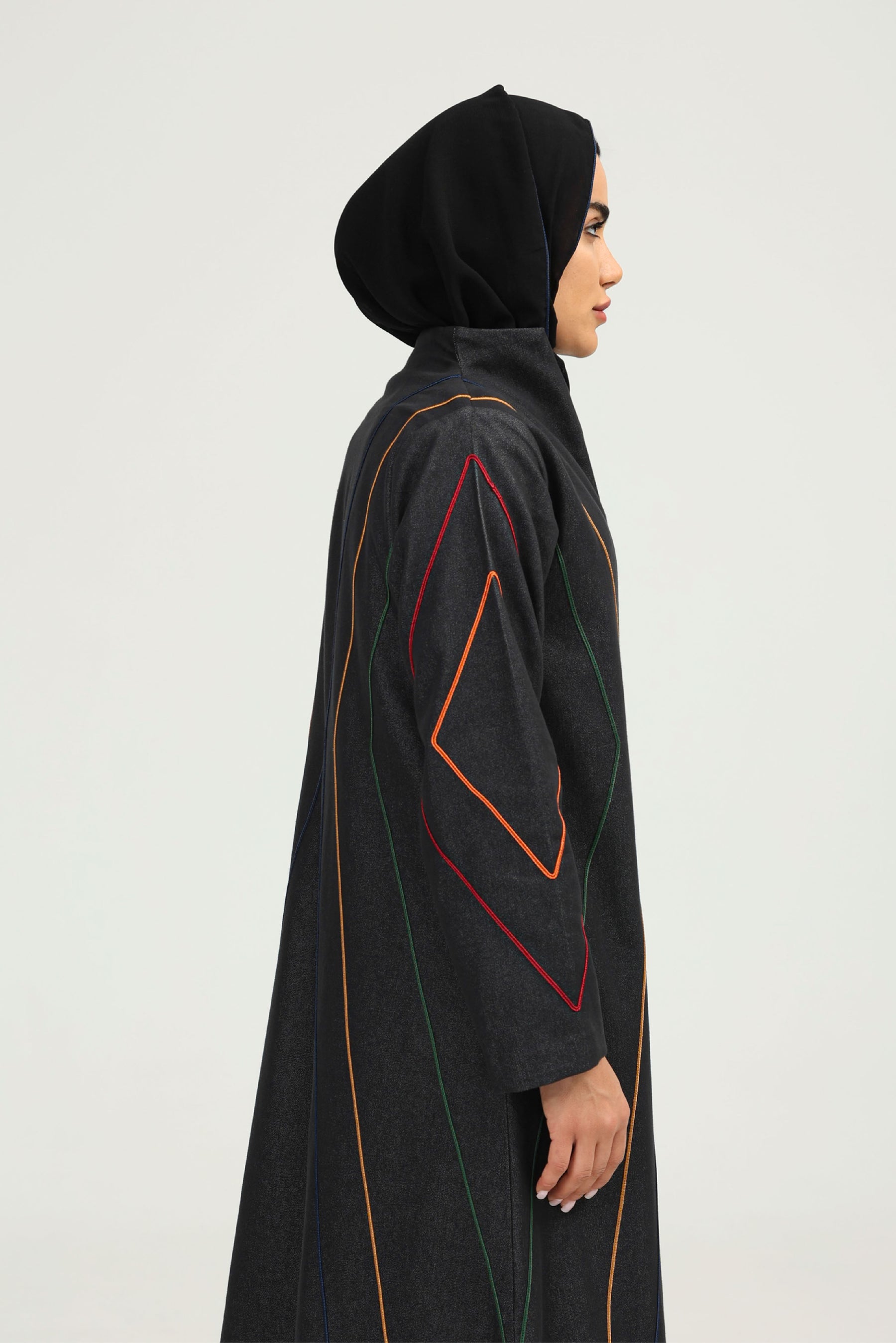 Colorful Geometric Abaya