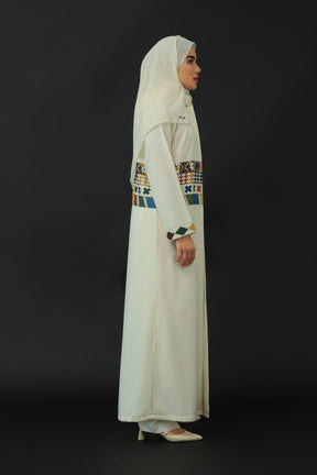 Colorful Printed Al-Qatt Al-Asiri Abaya