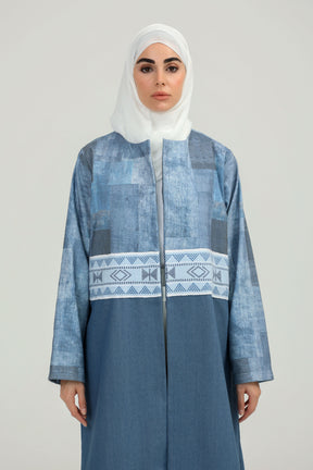 Light Denim Sadu Abaya