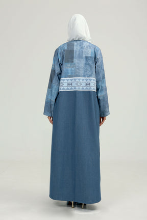 Light Denim Sadu Abaya