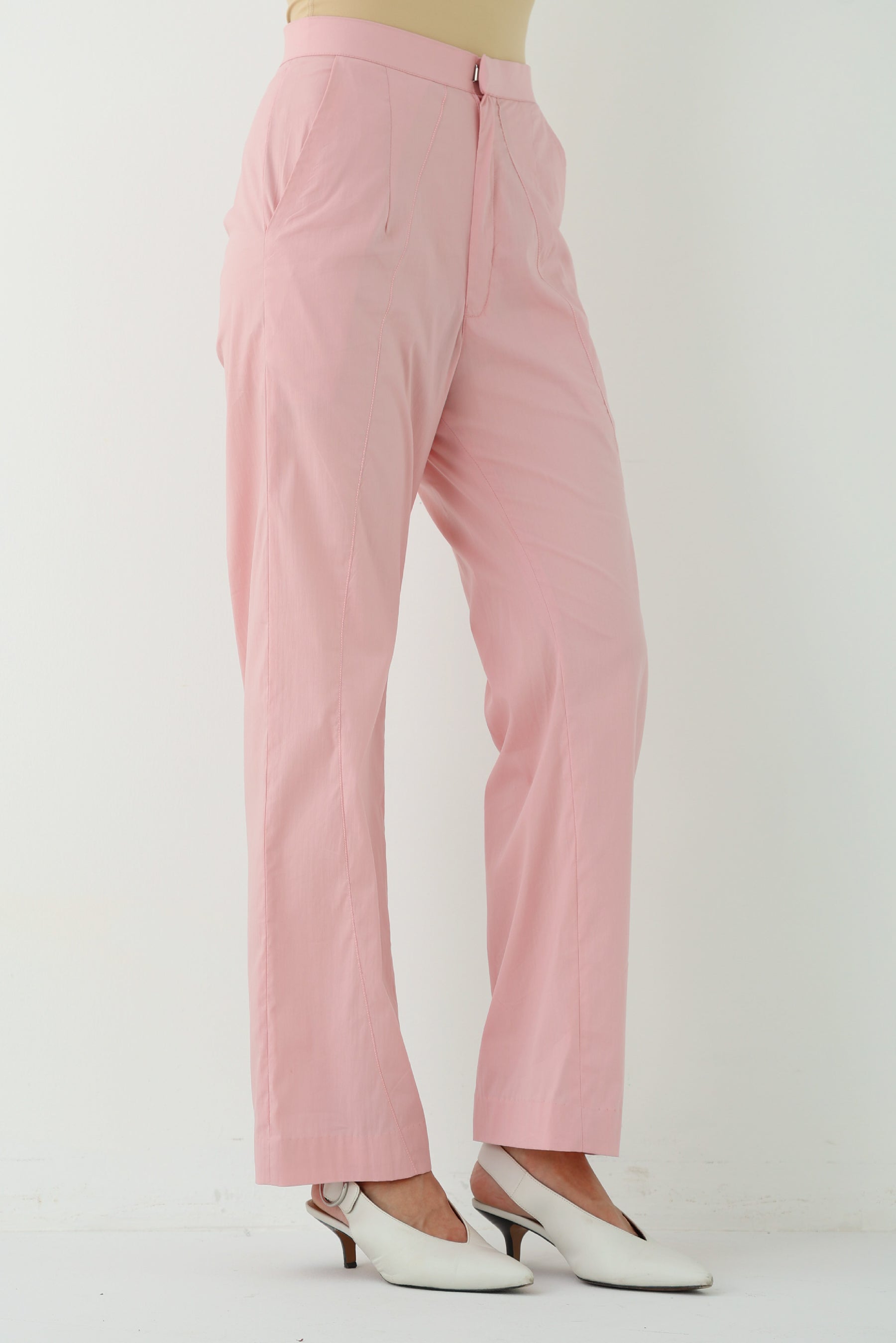 High-Waisted Pink Pants