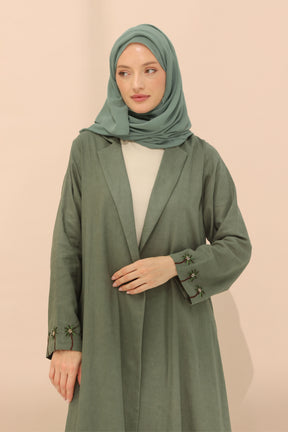 Green Abaya with Date Palm