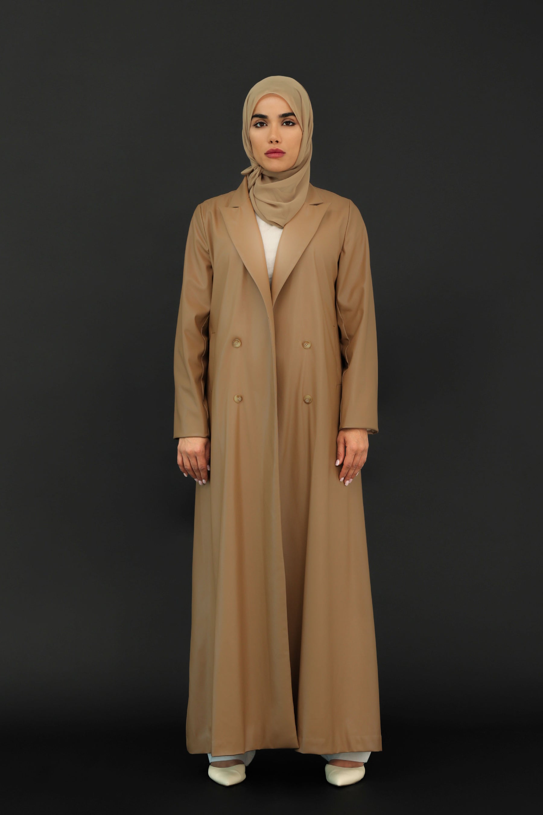 Desert Leather Blazer Abaya