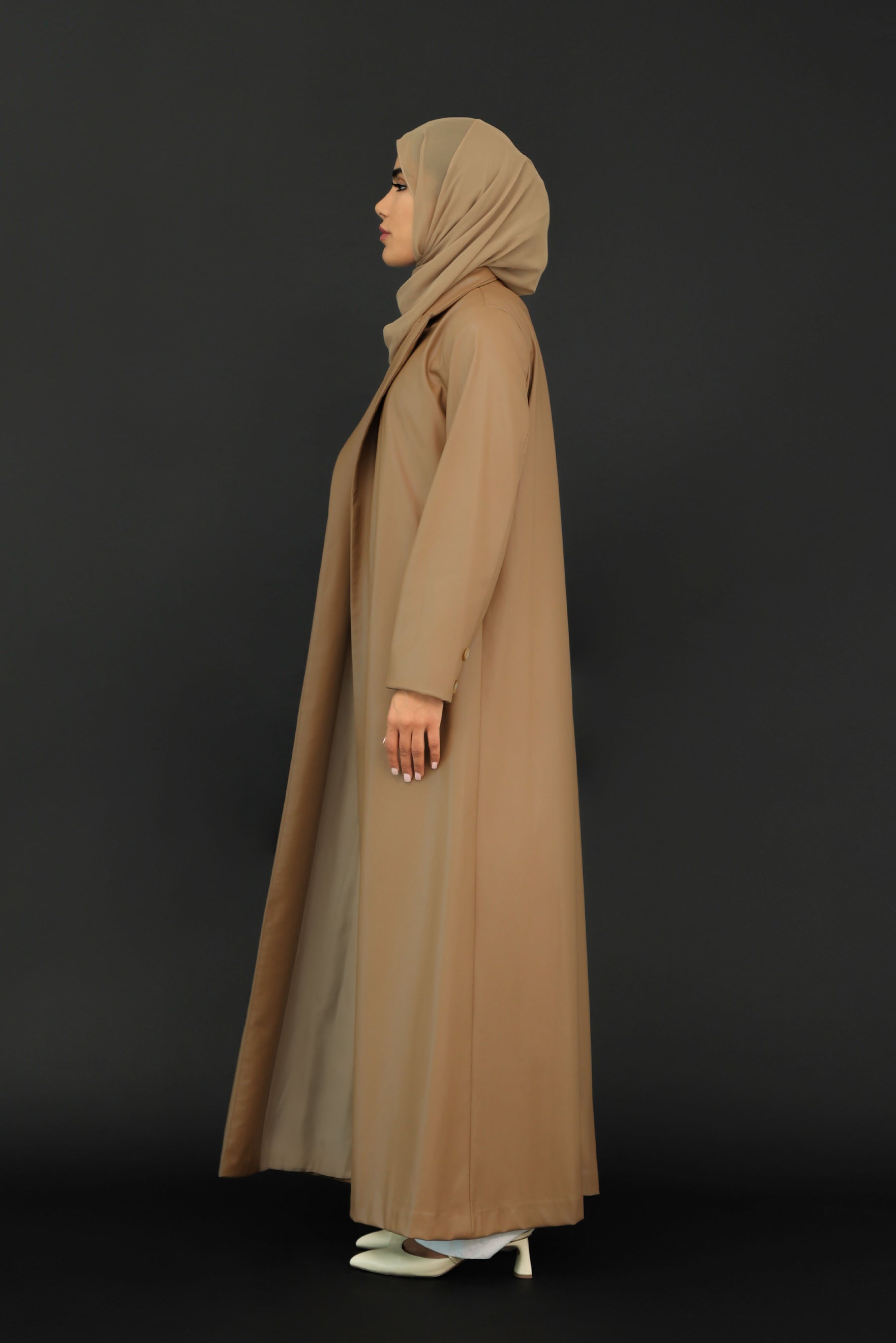 Desert Leather Blazer Abaya