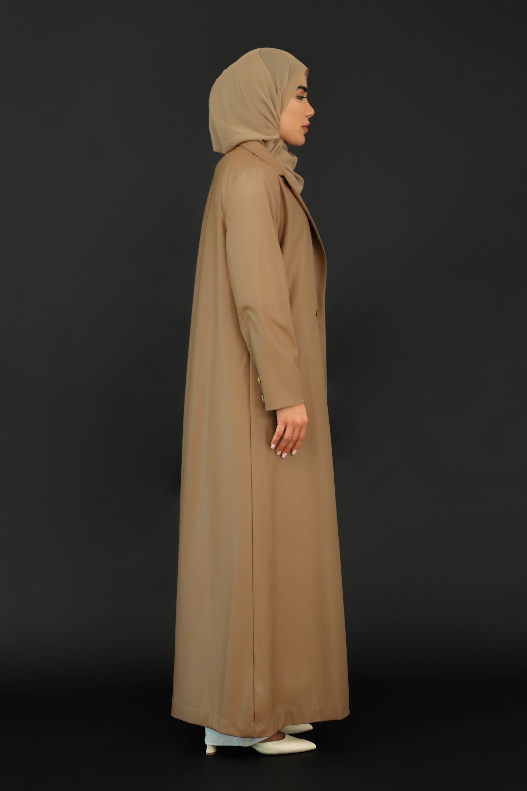 Desert Leather Blazer Abaya